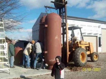 [Hearth.com] Boiler shed construction pics