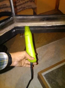 [Hearth.com] Pellet Stove Door Glass Air Wash System Testing using Nicole Heat Tool blower