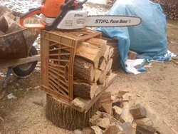 My home-made firewood shortener
