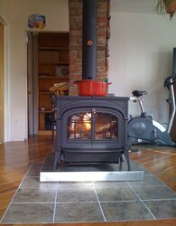 Durock hearth platform with stainless (renamed) NOW WITH PHOTO