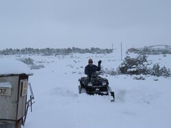 Snow plowing w/ ATV