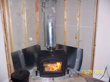 [Hearth.com] New install question - sheetrock behind heat shield?
