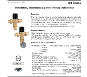 [Hearth.com] Mixing valve question
