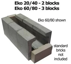 [Hearth.com] EKO Updated Combustion Chamber Bricks for EKO 25 / 40