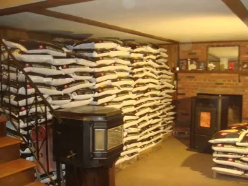 [Hearth.com] Pics New Enviro Maxx stove and 460 bags of Somerset pellets
