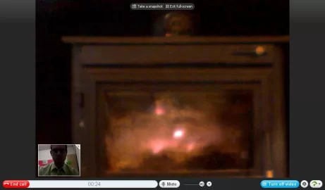 [Hearth.com] Checking on the stove from work...