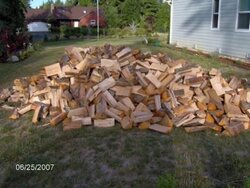 MY WOODPILE SO FAR FOR WINTER 2007-08