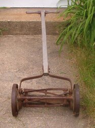 "Old fashioned push mowers"...