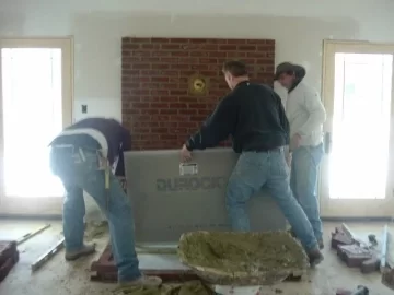 [Hearth.com] Hearth pad being built, R-value required 1.2, no micore in sight