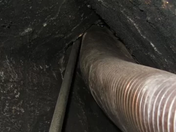 [Hearth.com] Pic of inside my masonry chimney. Do I have a lot of Creosote?