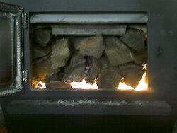 Burning Black Locust in a CAT stove