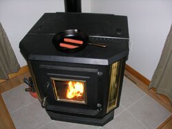 cooking in a pellet stove