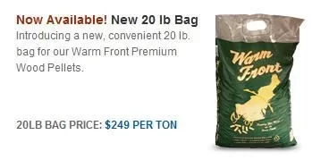 [Hearth.com] Warm Front by NEWP - 20 lb bags?