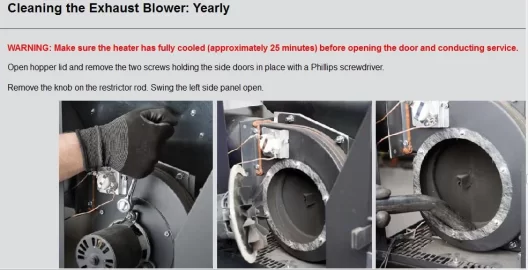 [Hearth.com] Travis Avalon web site - Astoria Pellet maintenance procedure instructions - Click to view has Error