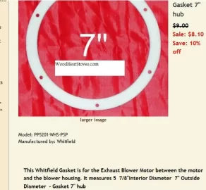 [Hearth.com] Wood Pellet Stove End of Season - Yearly Cleaning - Combustion Motor Gasket Sale !!