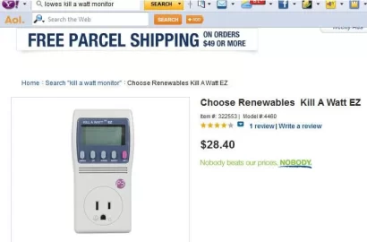 [Hearth.com] Like Lowe's High prices! - Kill-A-WattMonitor Bargain!