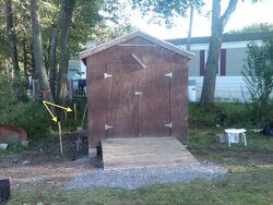 DIY Shed MOVING 101 - How to move a 8x12 shed the hard way! See final pic.