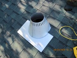 Installation of Class A steel Chimney, roof question