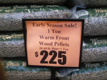 [Hearth.com] Interesting sale sign on these wood pellets!!
