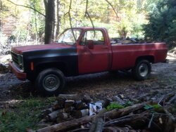 Big Red - old Chevy wood hauler.
