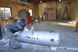 Propane tank cleaning and design for buffertank primary loop.