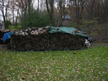 [Hearth.com] Filled my "woodshed" last night.
