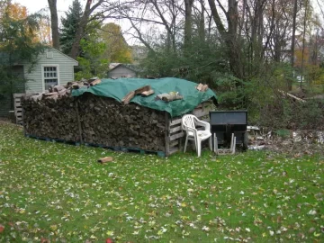 [Hearth.com] Filled my "woodshed" last night.