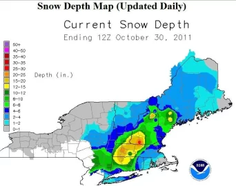 [Hearth.com] Are you ready for the 1st Northeaster Winter Storm in Oct? See expected snow map! 4-8 inches. See NO