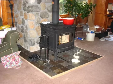 [Hearth.com] Hearth update, red oak trim installed