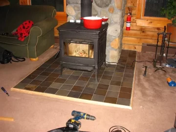 [Hearth.com] Hearth update, red oak trim installed