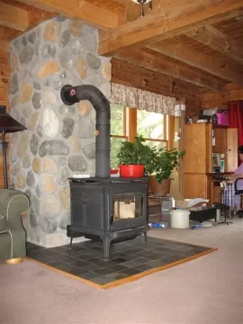 [Hearth.com] Red oak trim with Cabot's American Maple stain applied..