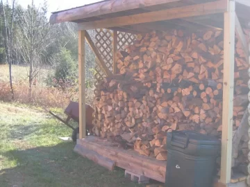 [Hearth.com] Finally started stocking the new wood shed.......