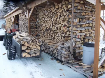 [Hearth.com] Another 2 trailer loads to the wood box.