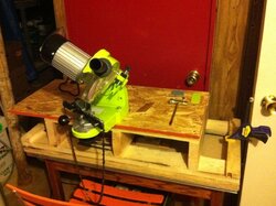 What does your chainsaw sharpening bench look like?