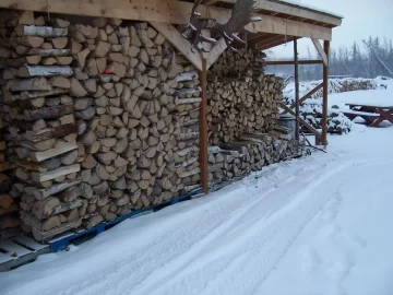 [Hearth.com] Another 2 trailer loads to the wood box.