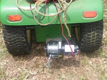 [Hearth.com] Old garden tractor as winch