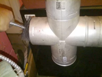 [Hearth.com] Double T for easier pellet flue cleaning?? Finally got the Simpson Duravent Double T and it is in!! 