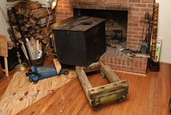 Options for a temporary hearth extension that could be taken up in the summer?