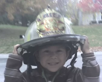[Hearth.com] My little fireman buddy