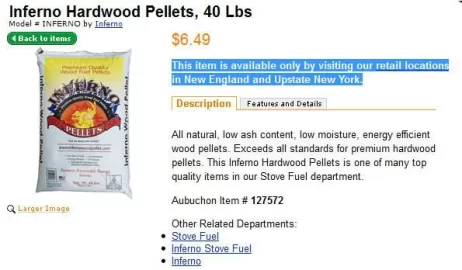 [Hearth.com] Inferno Wood Pellets are available at Aubuchon Hardware in NE and Upstate NY now!