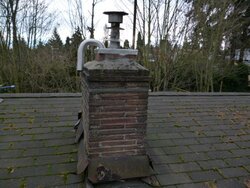 OAK install question, is it possible to go up the chimney with an OAK ?