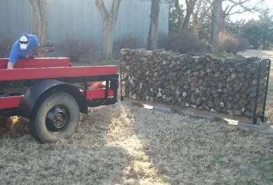 [Hearth.com] Moving it from the stacks to the porch in the winter