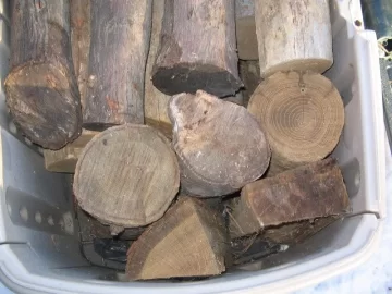 [Hearth.com] Wood storage outside the side door.