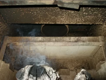 [Hearth.com] Simple Baffle Solution for your old FISHER ! More Heat  Less Smoke under $25