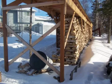 [Hearth.com] Wood shed roof dripping liquid water