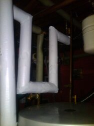 Improving Heat Loop on the old (Superstor) Indirect DHW Tank Output and FG pipe insulation!