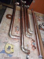 Bath Floor Heating from old 1 1/2inch. cop. drain pipe[wood boiler]