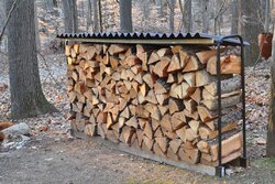 Discovered - affordable attractive roofing for woodshed