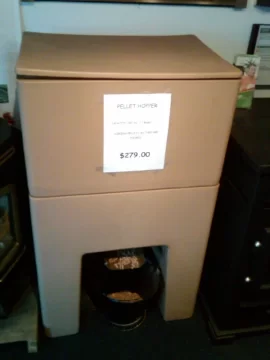 [Hearth.com] Has anyone seen this pelletmeister? -- storage hopper