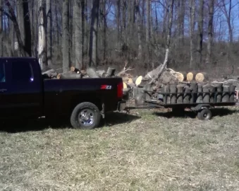 [Hearth.com] Trying to beat the warm weather to retrieve my Hickory.